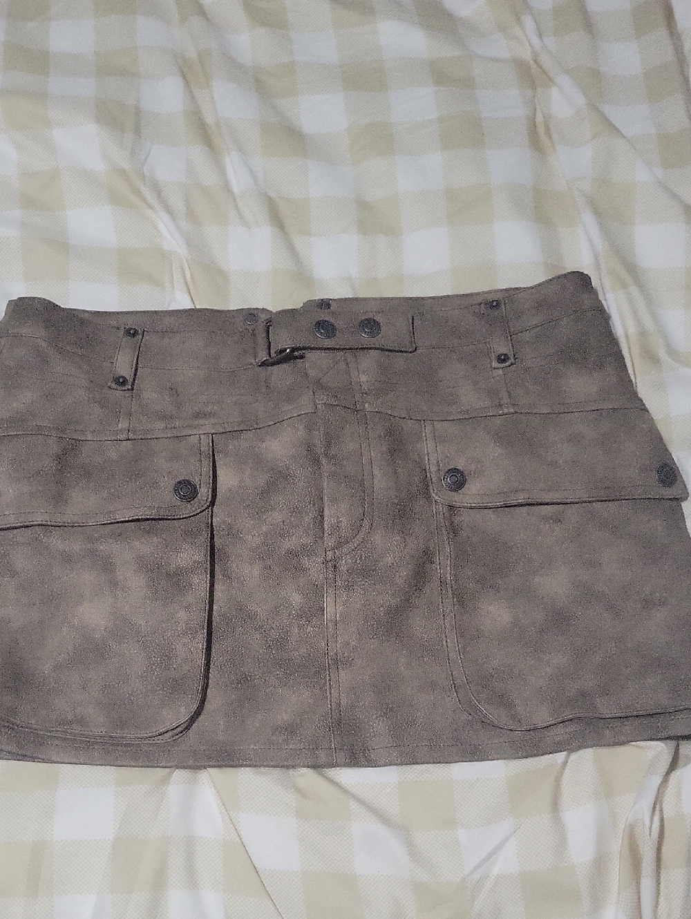 We The Free Taupe  Mini Skirt